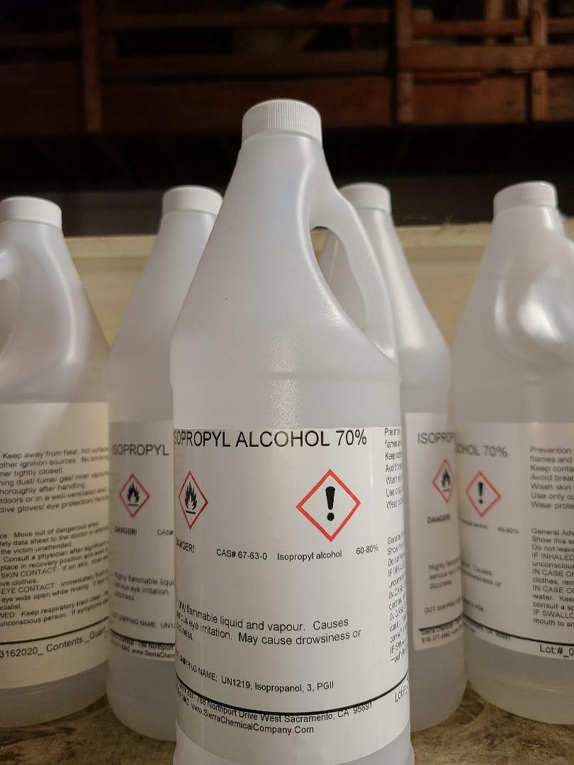 Isopropyl Alcohol 70% 1 Gallon Solvent (4quarts)