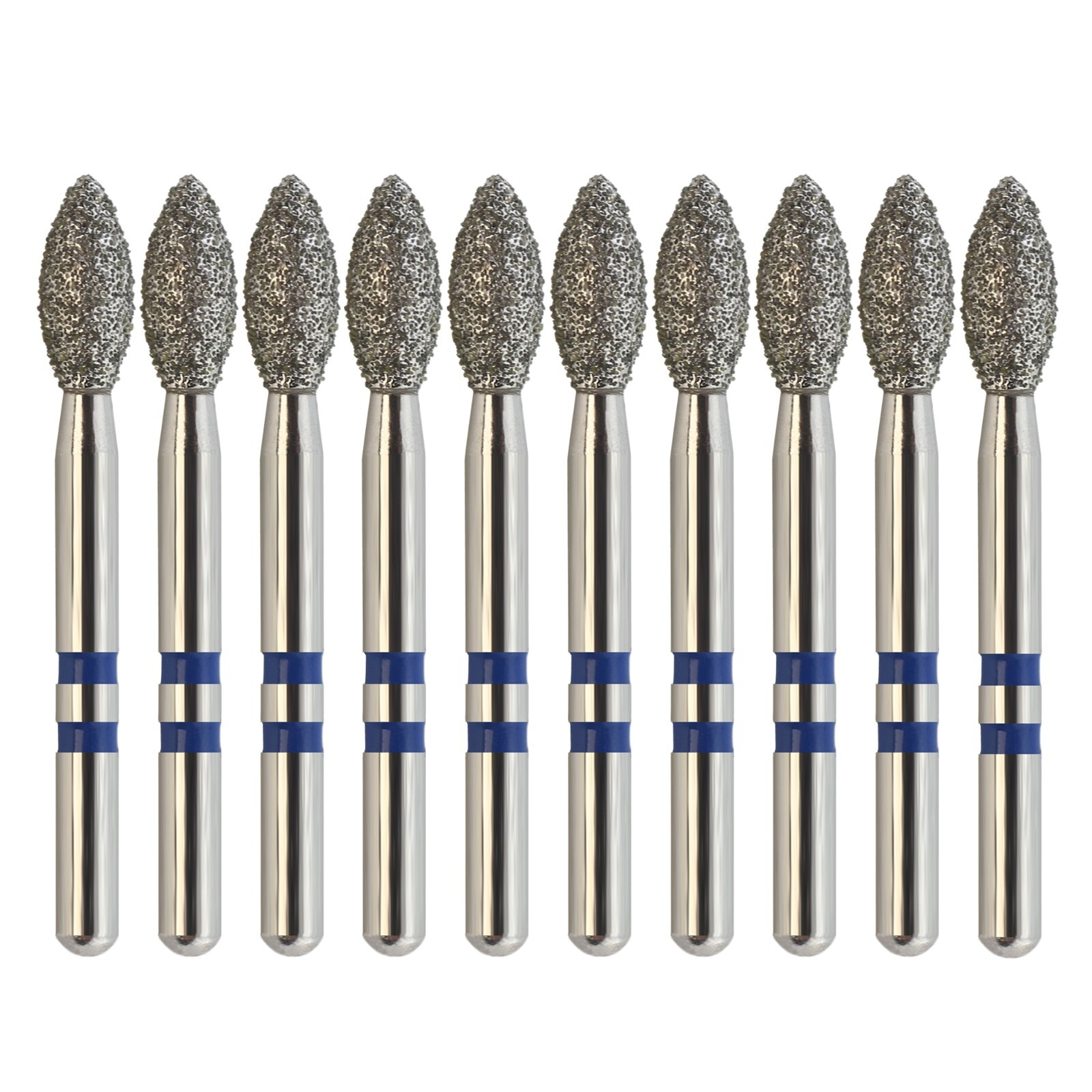 10pcs/pk Zirconia Adjustment Diamond Bur Egg Football Z368/023M FG Medium Grit