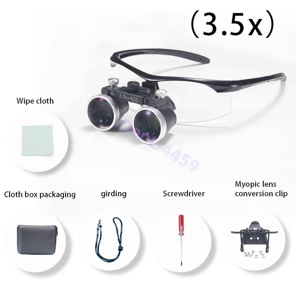 Dental Surgical Medical Loupes Binocular Magnifying Glass With 5W LED Head Light