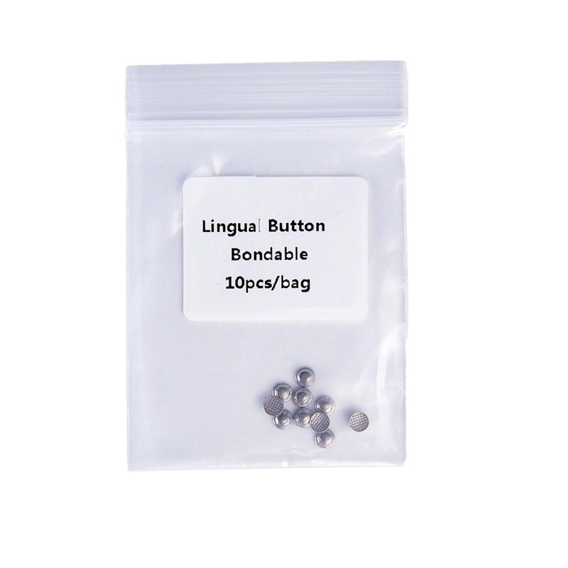 34 Types Dental Ortho Lingual Buttons Bondable Round Mesh Base/Button Chain