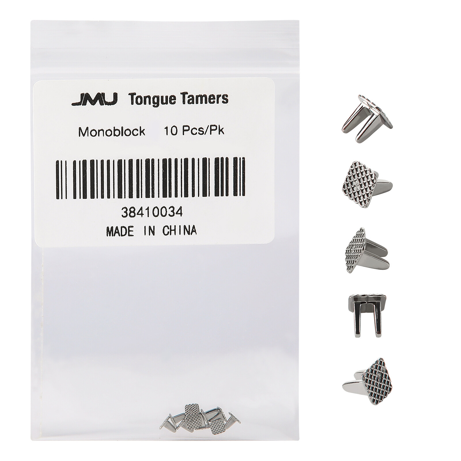 JMU Dental Orthodontic Metal Monoblock Bite Openers Tongue Tamers 10Pcs/Bag