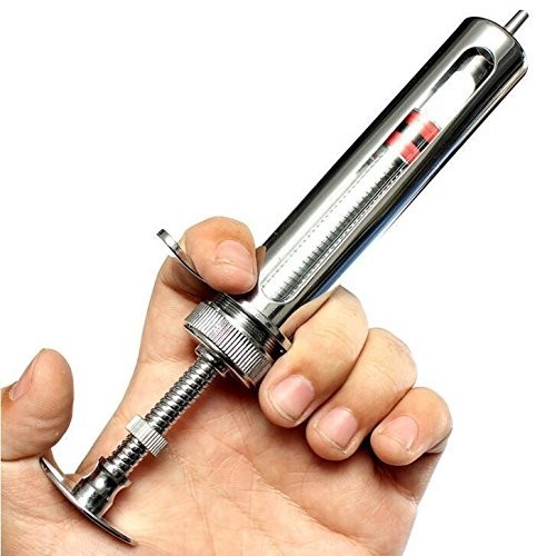 20ml Reusable Stainless Steel Hypodermic Veterinary Animal Syringe Glass for …