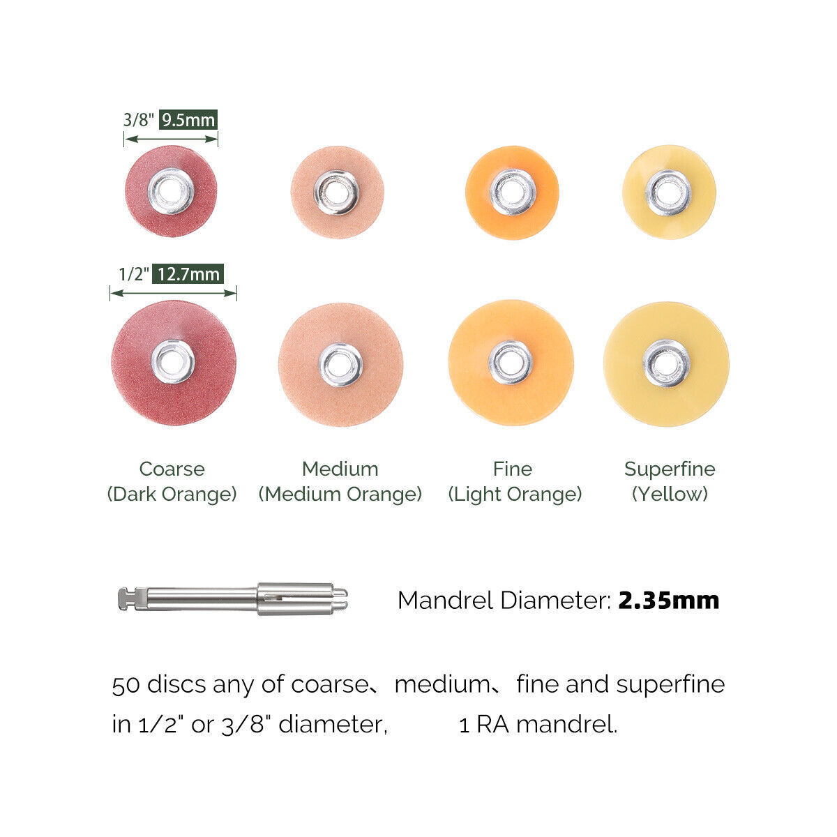 Dental Sof-Lex Extra Thin Composite Finishing Polishing Discs 9.5mm/12.7mm