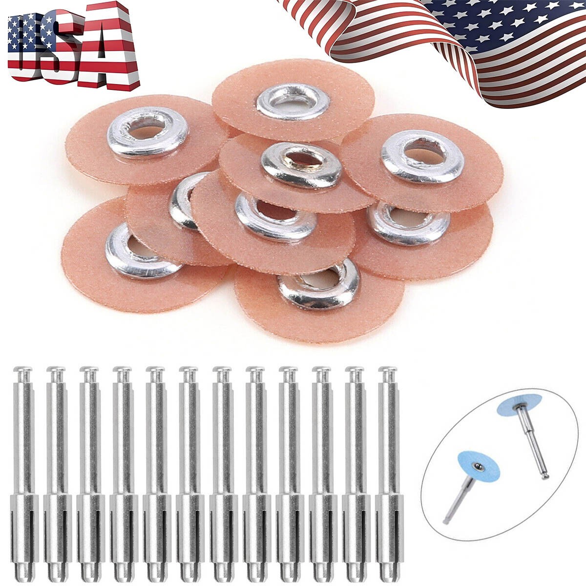 Dental SOFLEX Composite Finishing Polishing Discs 12.7mm Medium / Mandrel