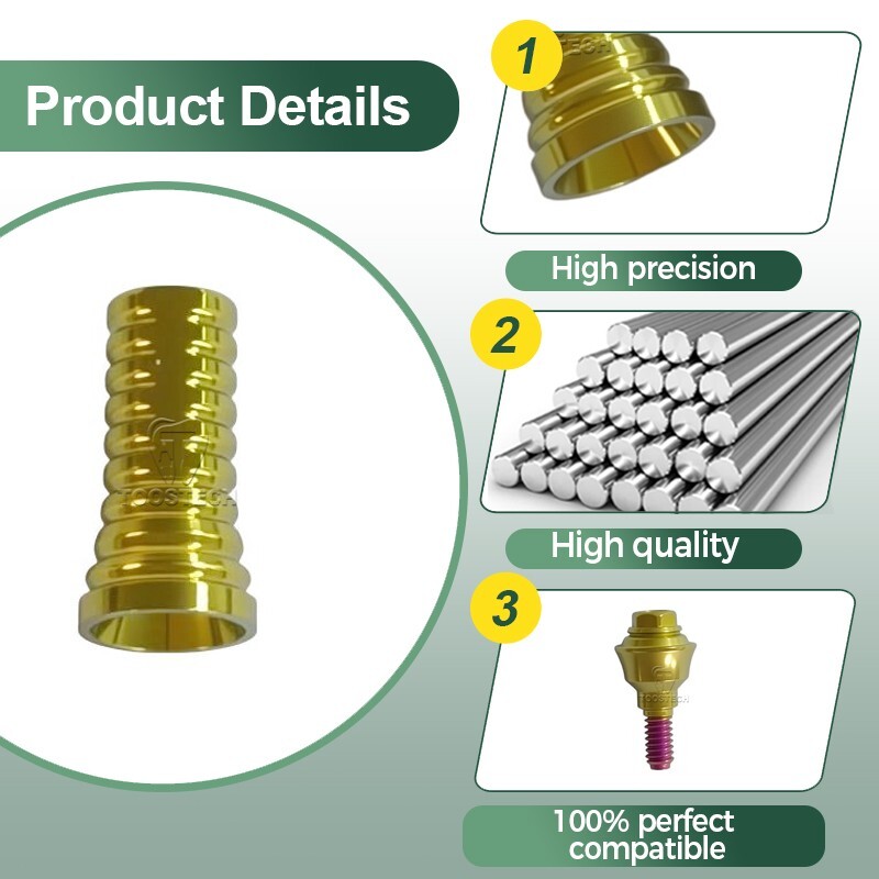 Multi Unit Temporary Titanium Cylinder Ti Sleeve Compatibe with MIS Seven