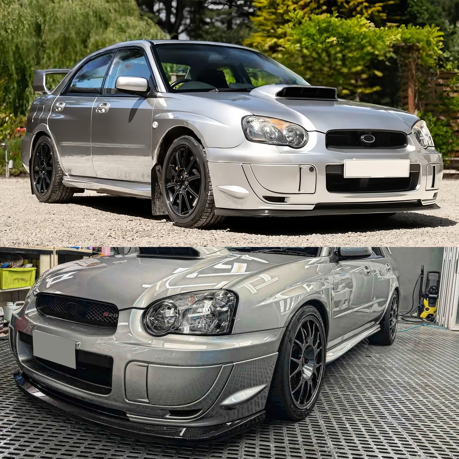 Subaru WRX STI S203 2004-2005 V-Limited Bumper Lip Splitter Kit Carbon Fiber