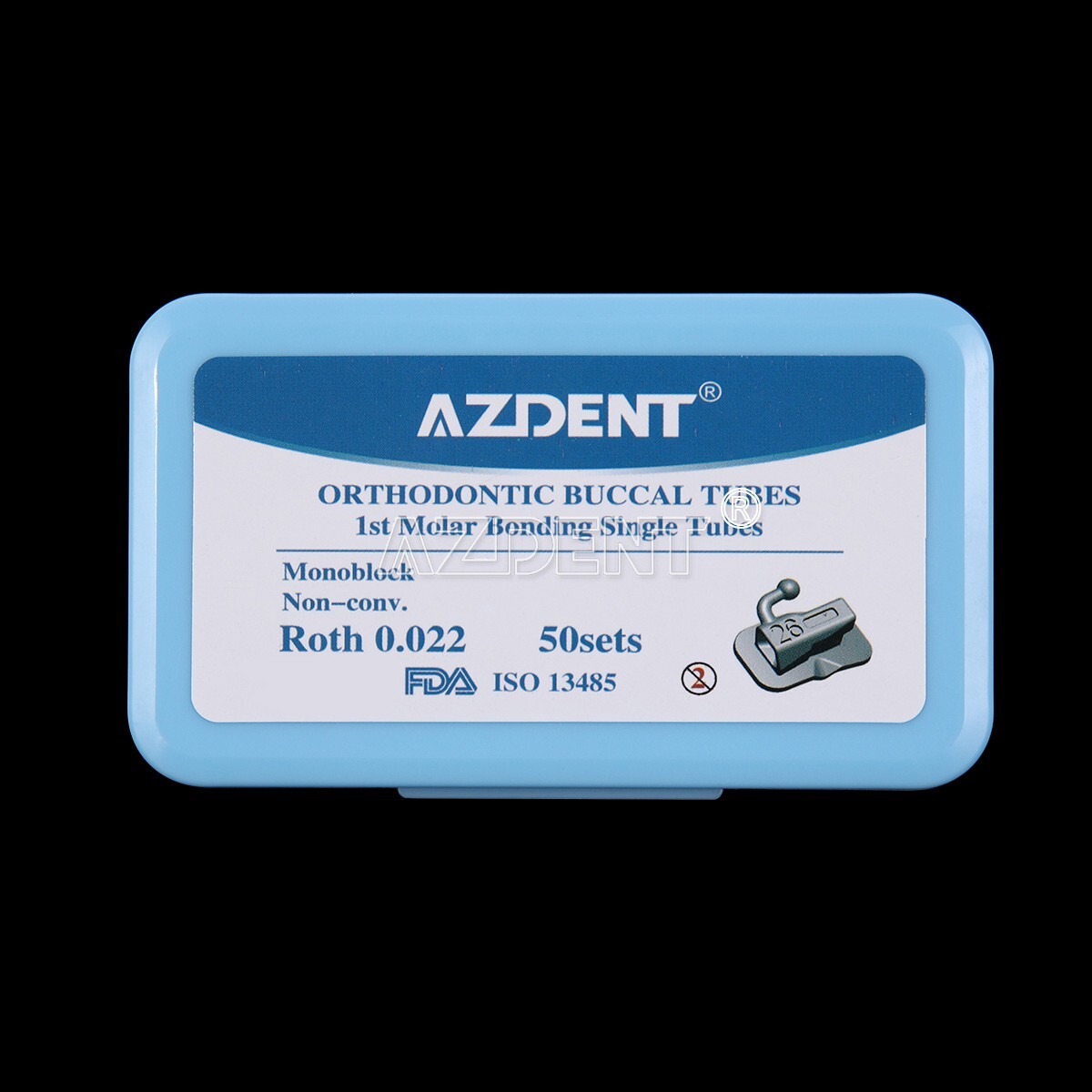 AZDENT Dental Orthodontic Self Ligating Brackets Mini Roth Mbt 022 &Buccal Tube