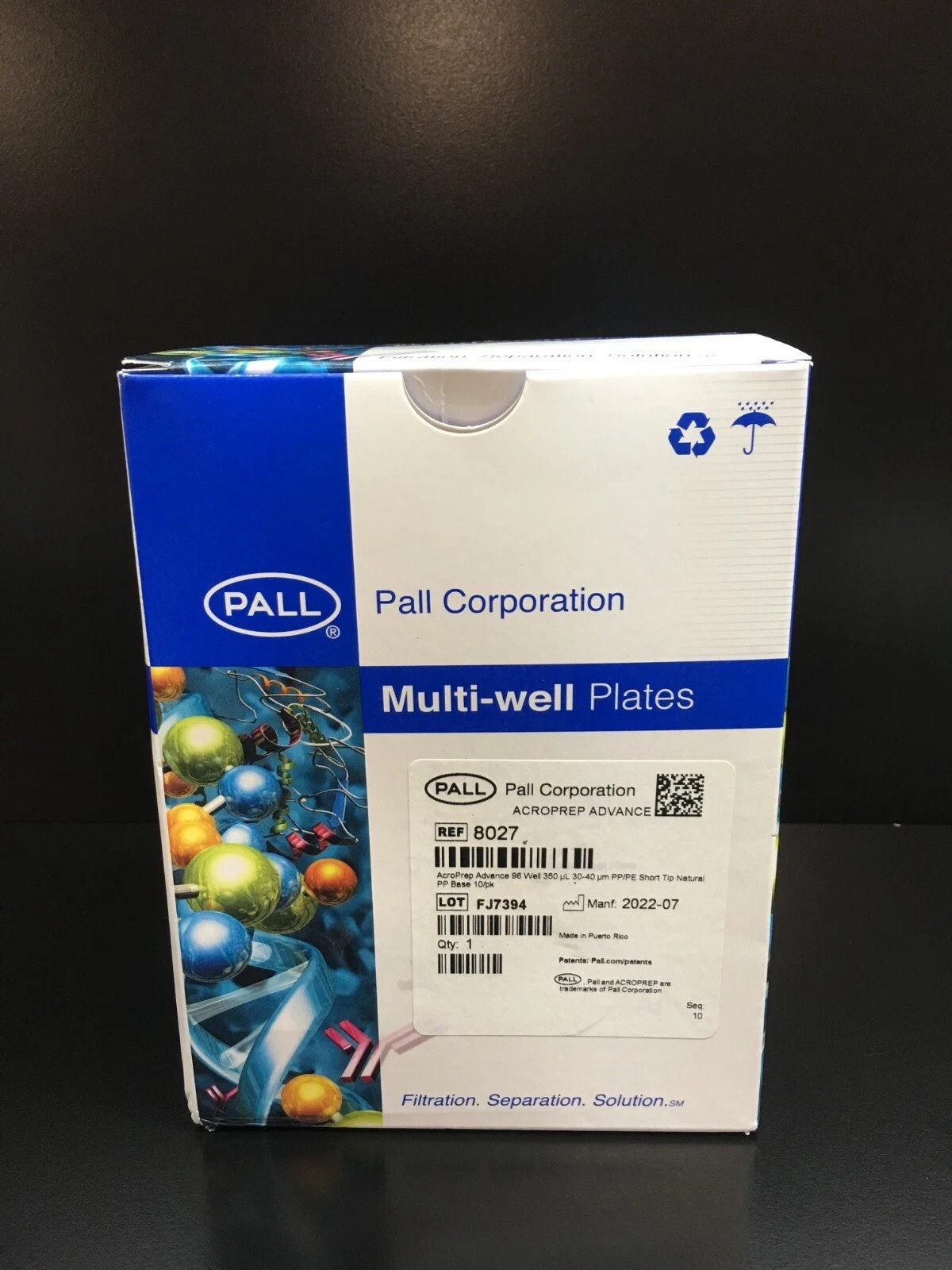 PALL REF 8027 PP 96-Well Acroprep Advance Well Filter Plates