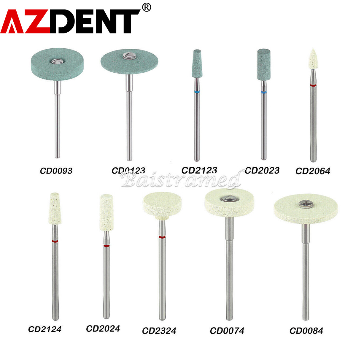 AZDENT Dental Ceramic Diamond Grinder Zirconia Porcelain Polisher Burs HP