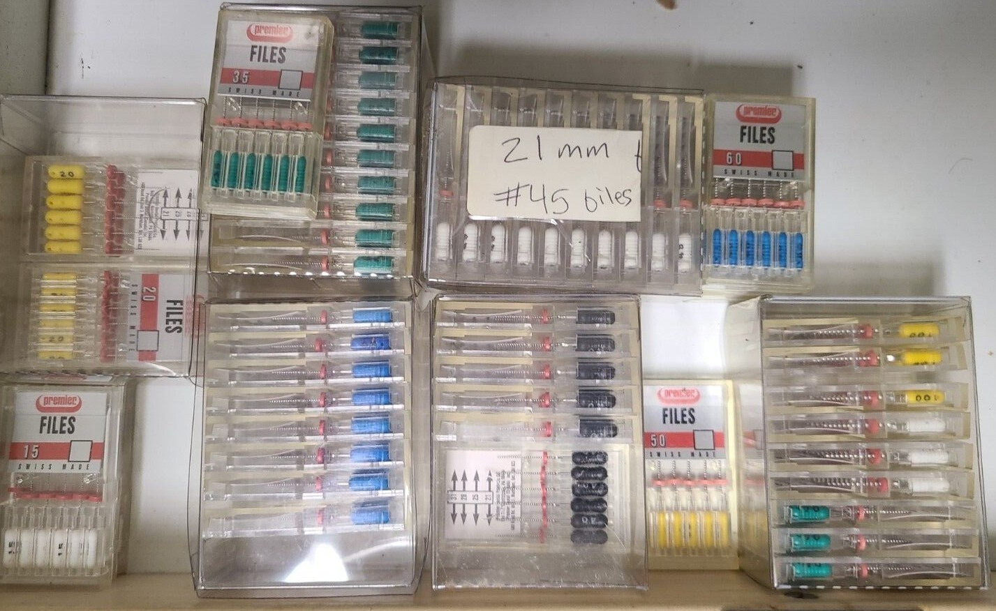 Premier Dental K-files 21mm 6 files/Pack ASSORTED SIZES -See Drop Down