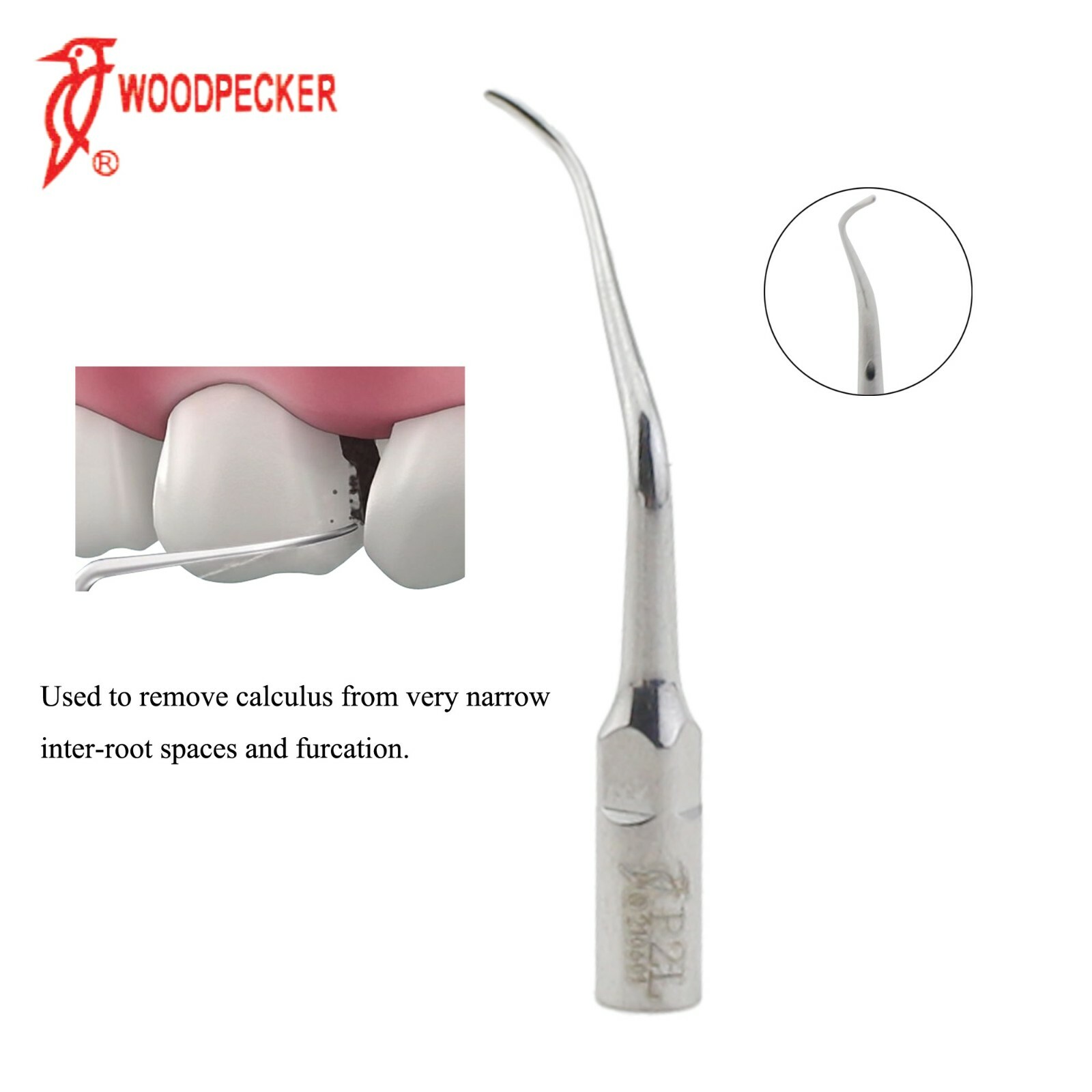 Woodpecker EMS Dental Ultrasonic Scaler Perio Tips P2L P2R P2LD P2RD UDS Piezo