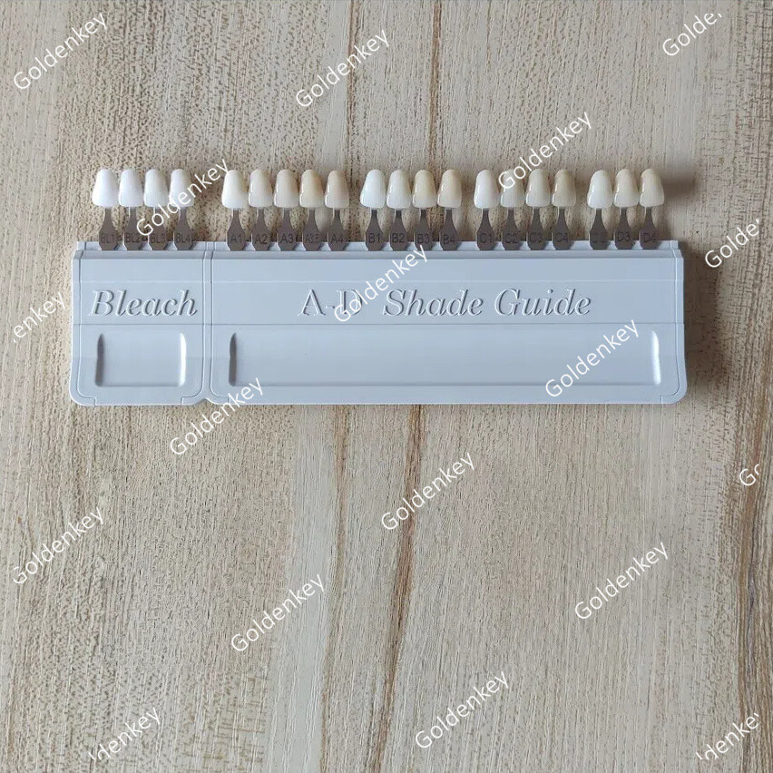 Dental A-D Shade Guide Bleach Teeth Natural Die Porcelain Custom Ivoclar Type US