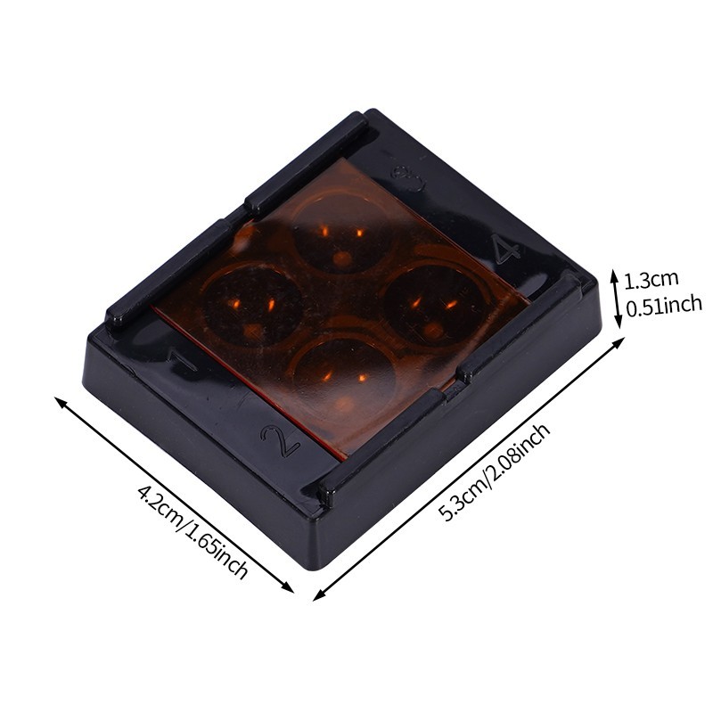 Dental Veneer Storage Case Light-Proof Resin Shading Teeth Patch 4/8Hole Box