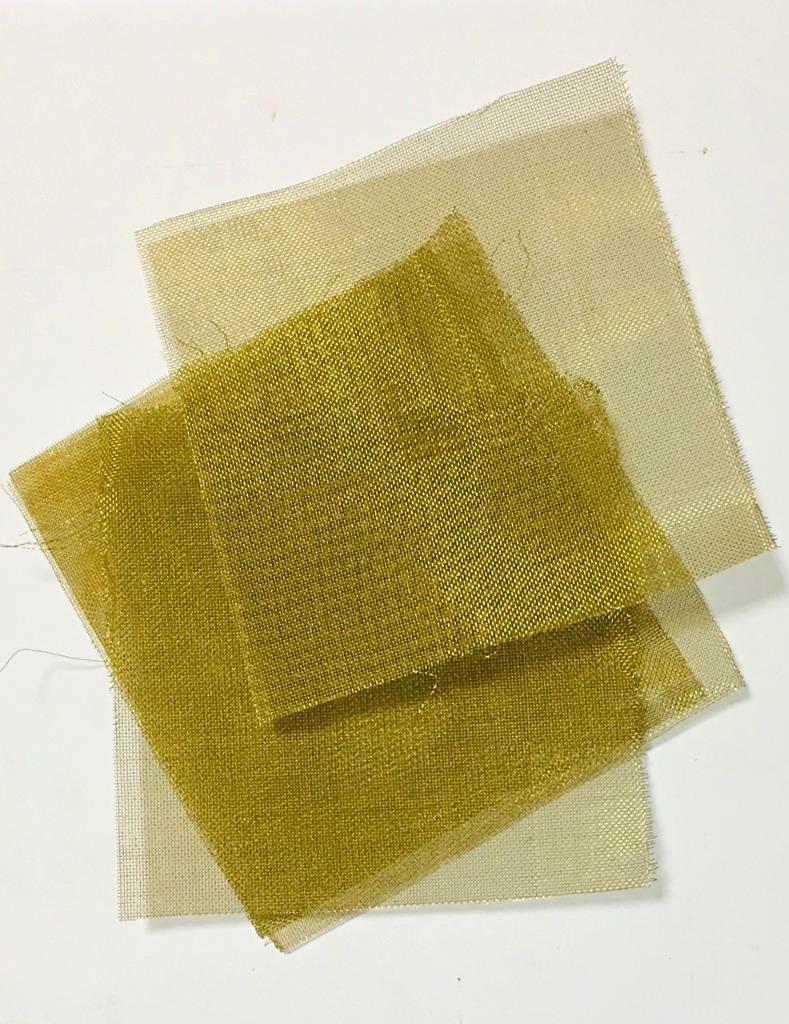 Lot of 4 BRASS WIRE MESH woven FABRIC CLOTH 6×6 inches (have larger)