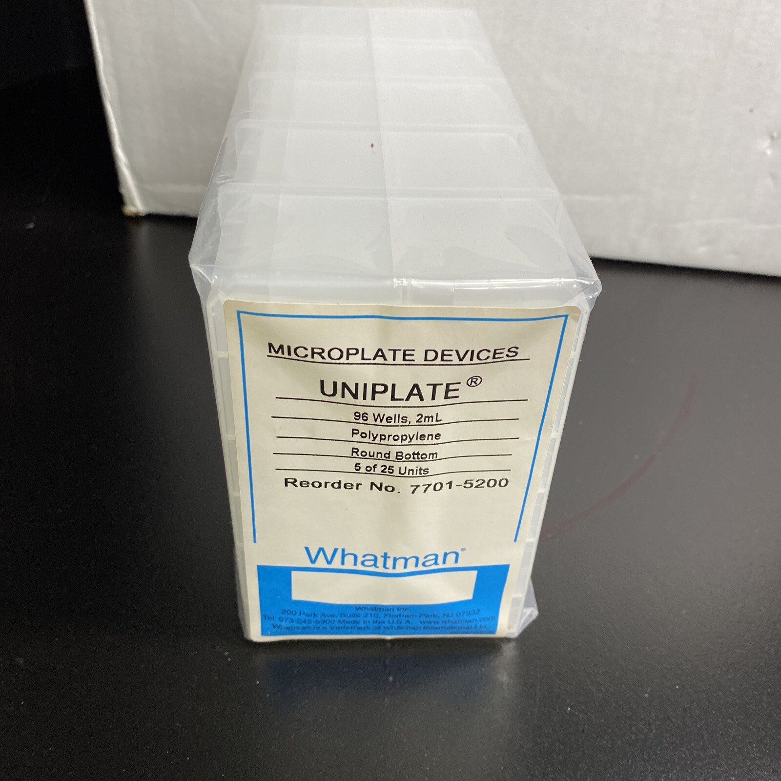 Whatman Microplate 96 Well 2 ml Round Bottom Total of 25 Plates