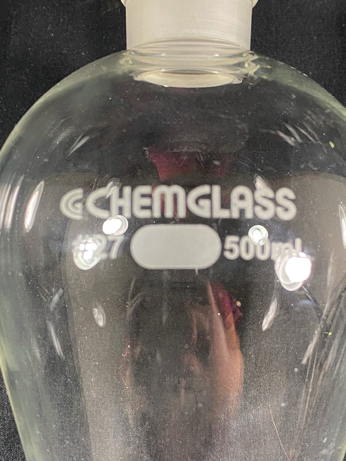 CHEMGLASS 500mL Squibb Separatory Funnel w/ Stopcock #27 Neck CG-1742-05 B