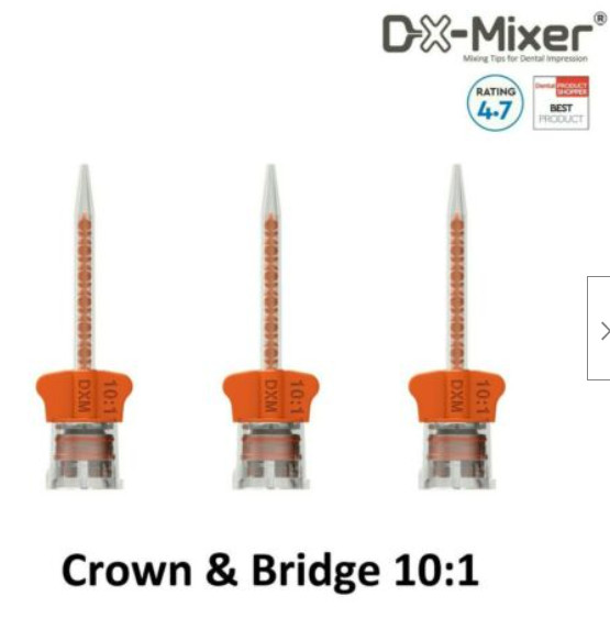 48pcs Crown&Bridge Orange Dental HP Mixing Tips10:1/4:1 ratio DX-Mixer®
