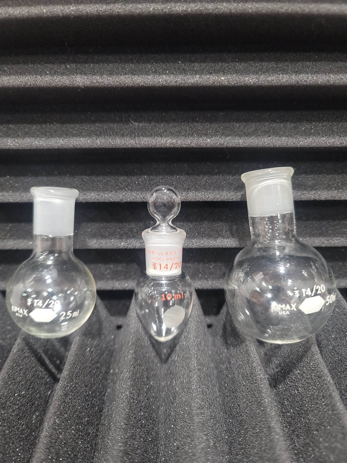 Pyrex/Kimax Small Flask Set