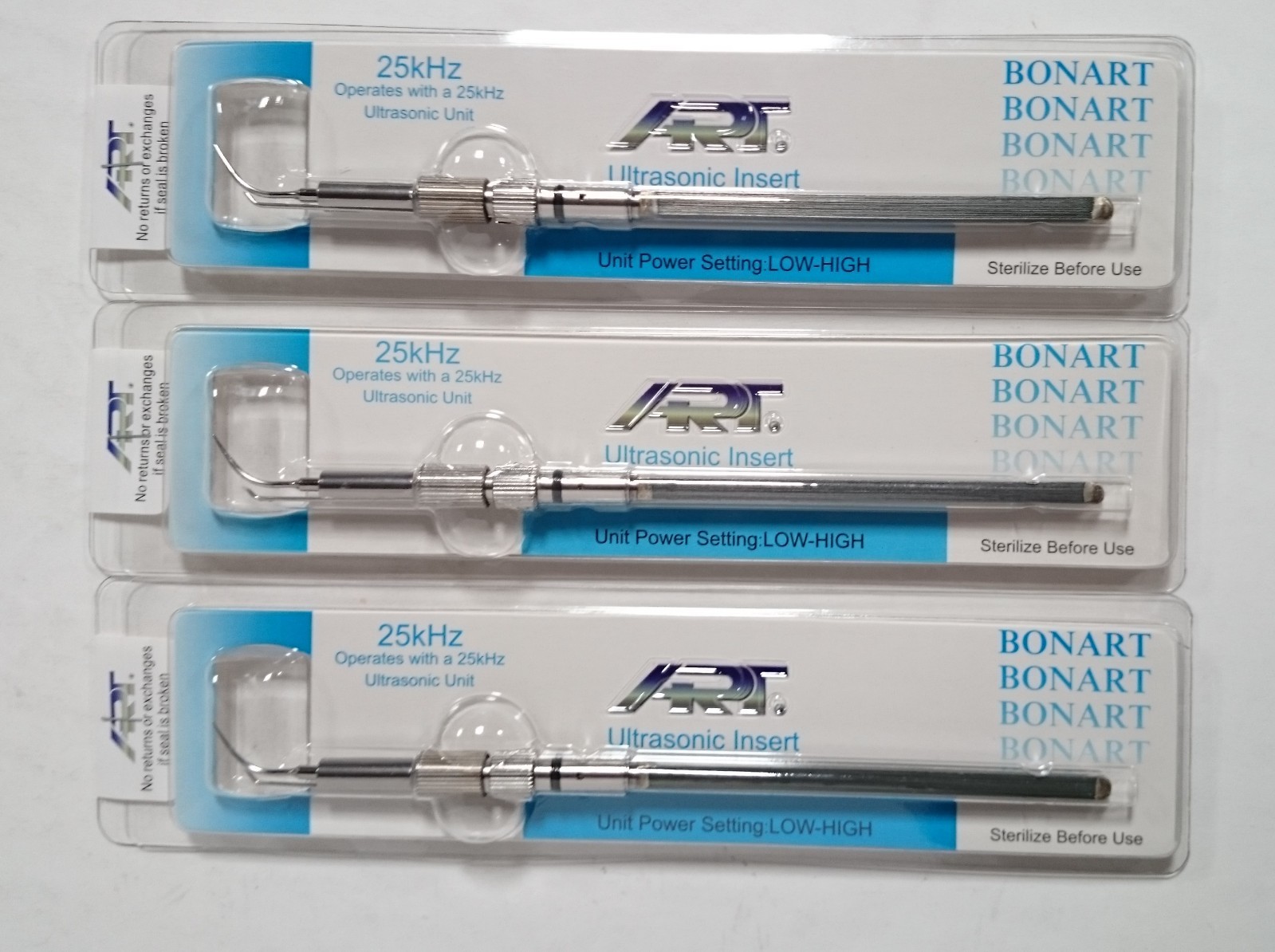Dental Medical Cavitron Ultrasonic Insert 25KHz P-10 Tip Universal 3/Pack BONART