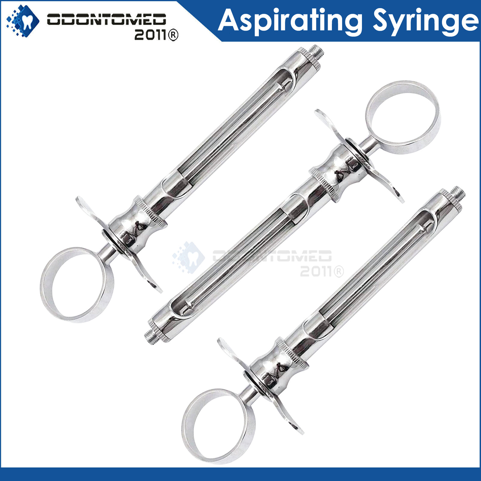 3 Cartridge Aspirating Syringes 1.8cc Dental Anesthetic Self-Aspirating German
