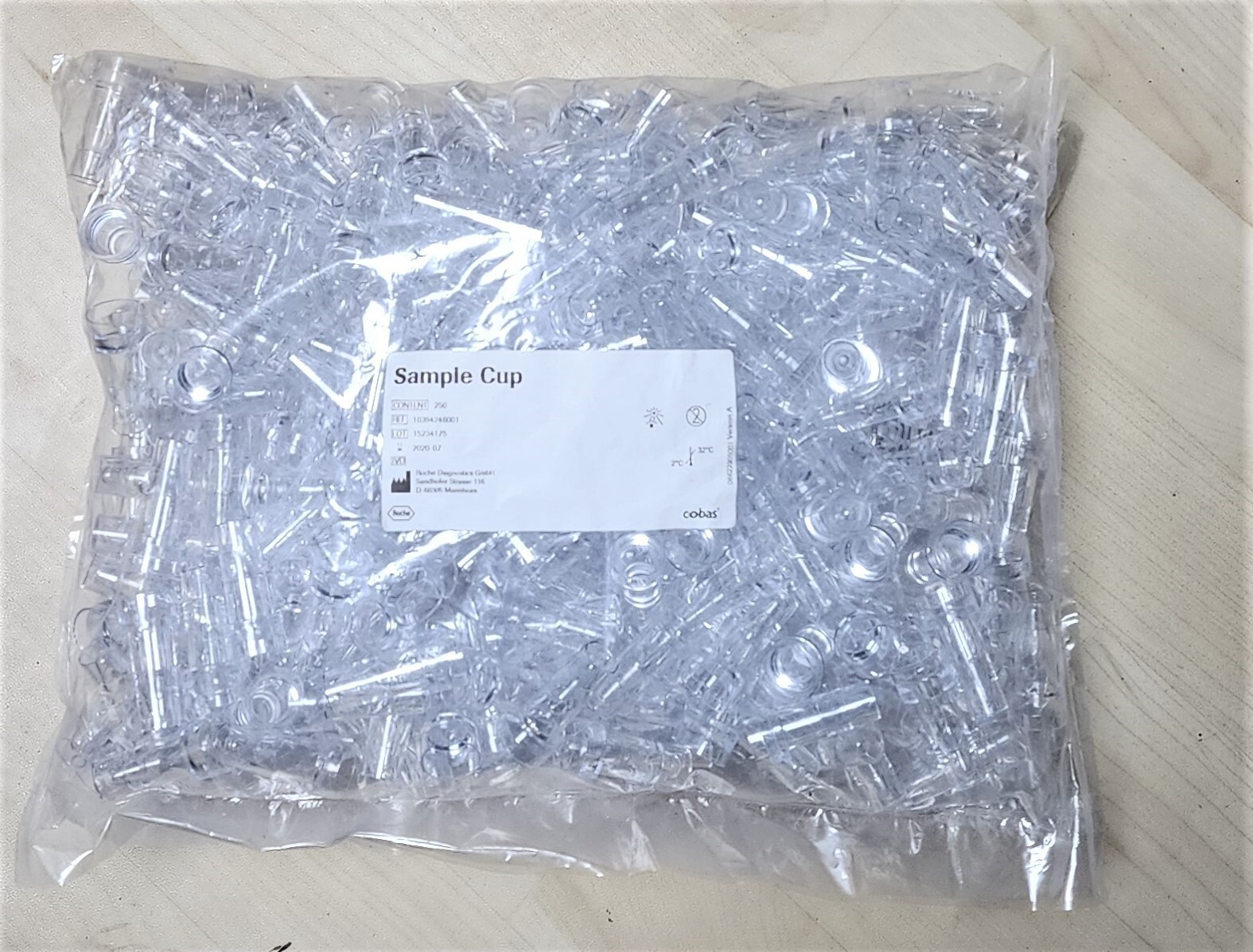 Sample Cup, 3mL, polystyrene , 250/bag, #10394246001