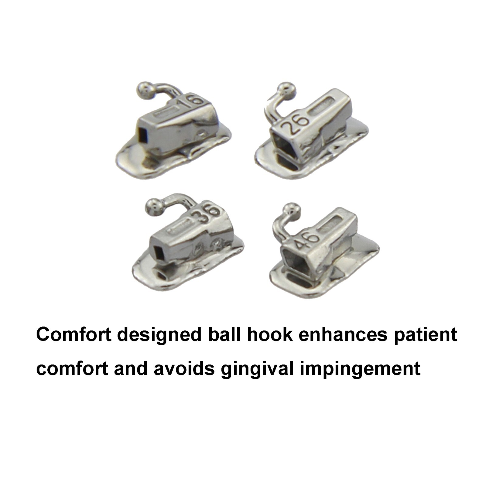 Dental Orthodontic Buccal Tubes 1st 2nd Molar Mini MBT Roth 022 Marked Laser