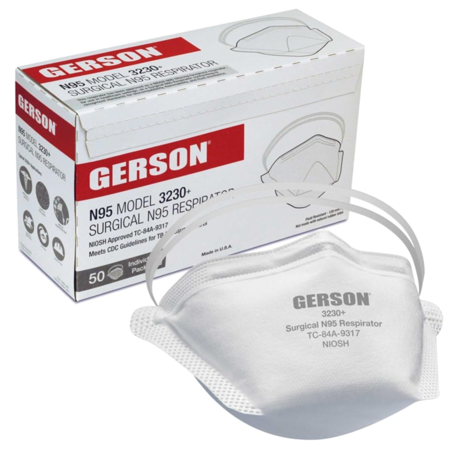 Professional N95 Respirator – 1 Box, 50 Masks