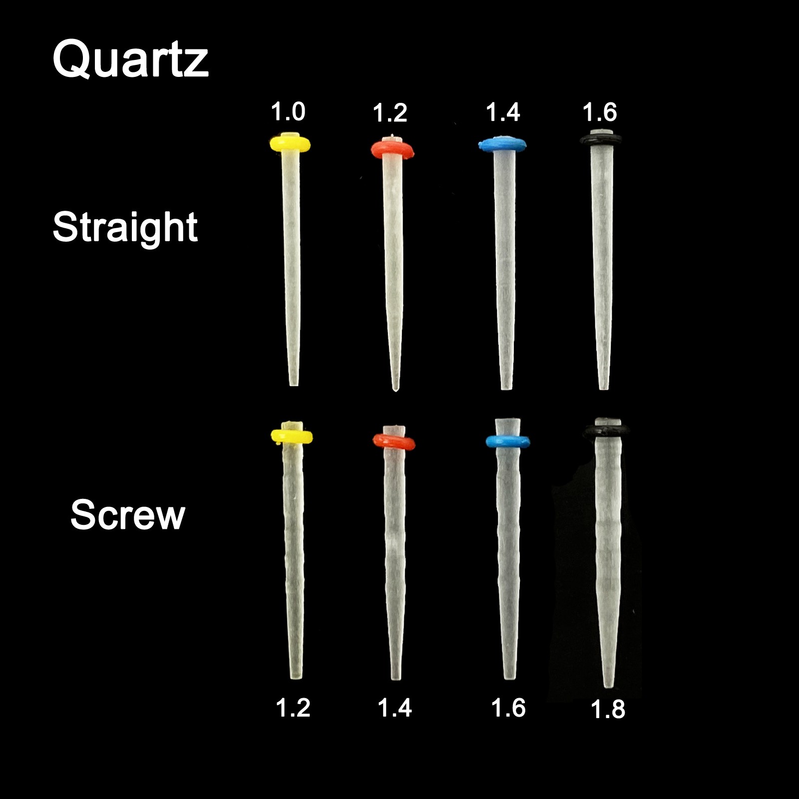 200 Pcs Dental Fiber Post Quartz Teeth Restorative 1.2 1.4 1.6 1.8mm Posts