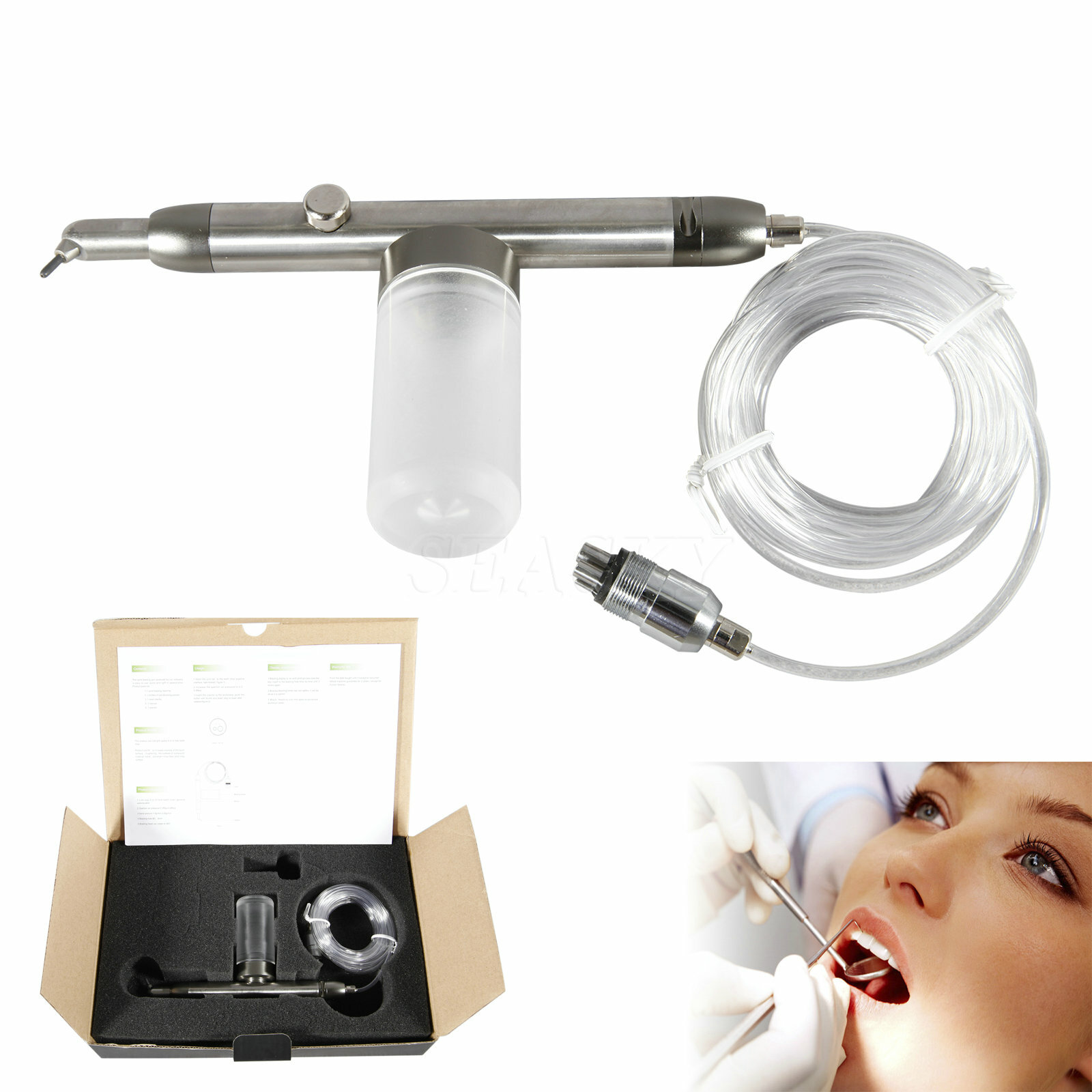 Dental Alumina Air Abrasion Micro-etcher Polisher Sandblaster 4 Hole Dentist