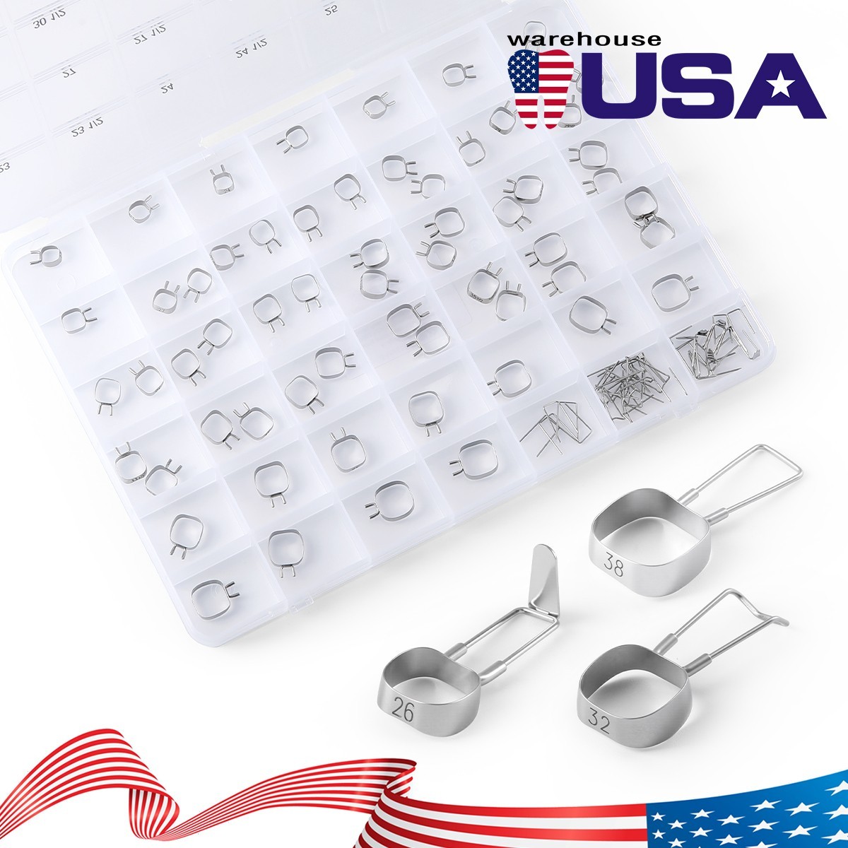 Dental Ortho Child Braces Space Maintainer Band Kit Wires #23 -42 Tooth Position