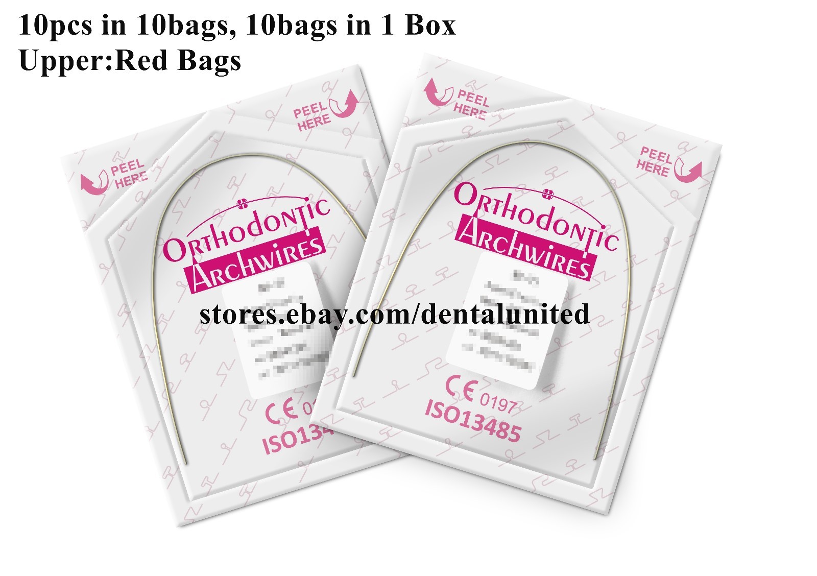 2Boxes 16*16 Upper&Lower Orthodontic Niti Super Elastic Rectangular Archwires