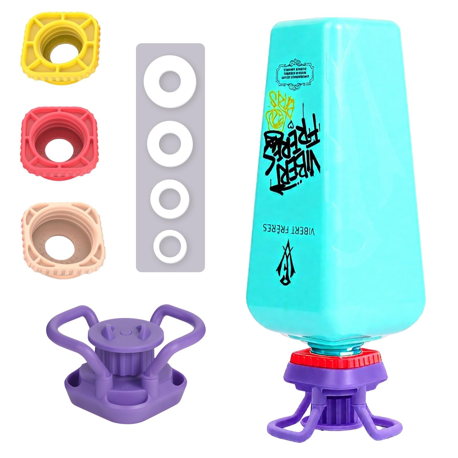 ARKNOAH 3 Pack Bottle Emptying Kits with BPA-Free and Food-Grade Bright Color