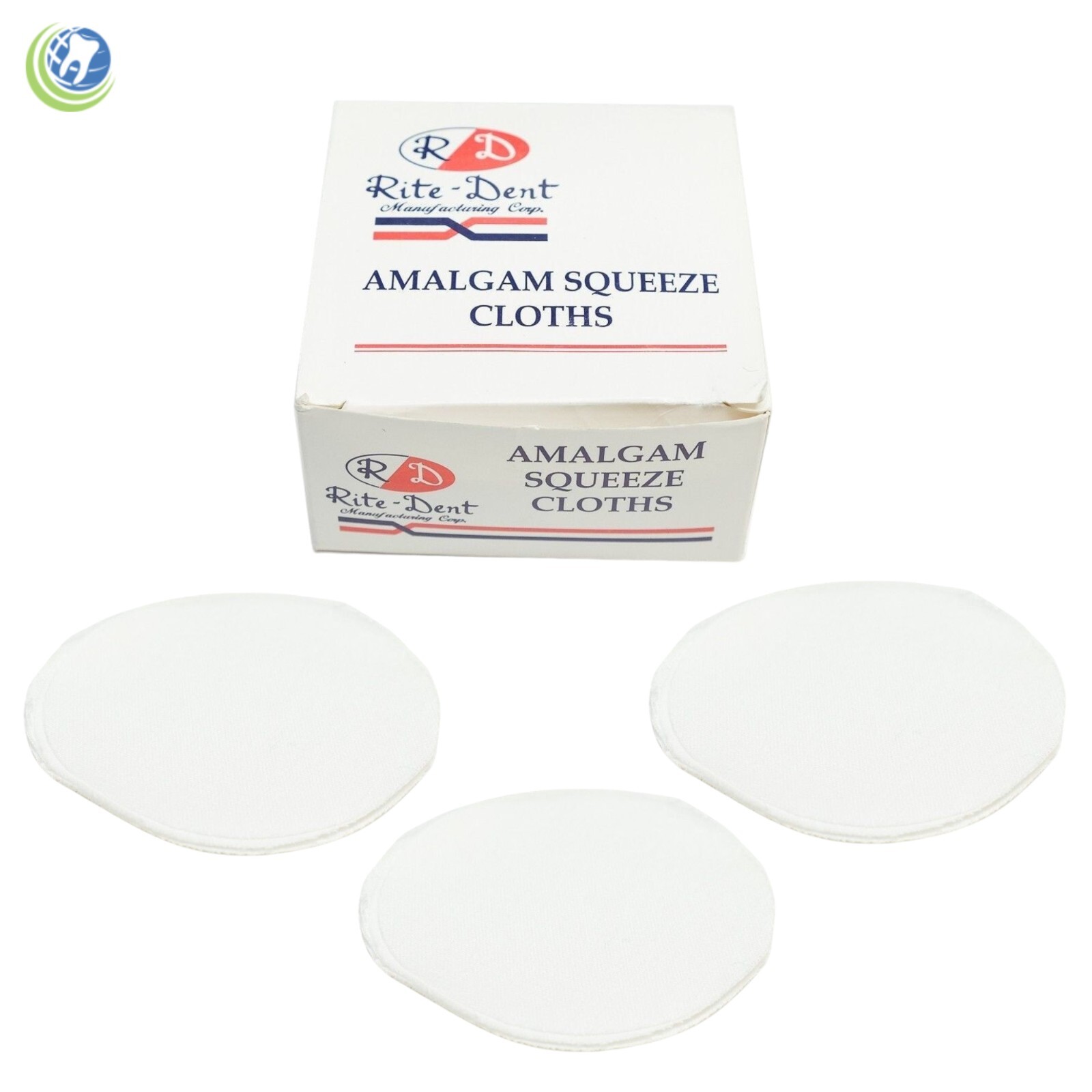 DENTIST DENTAL AMALGAM SQUEEZE CLOTH 3″ DIAMETER 100% WHITE COTTON 100/BOX