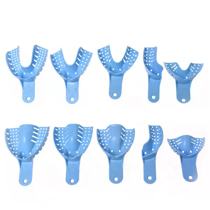10Pcs Dental Impression Tray Impression Mesh Plastic Materials Dental Impression