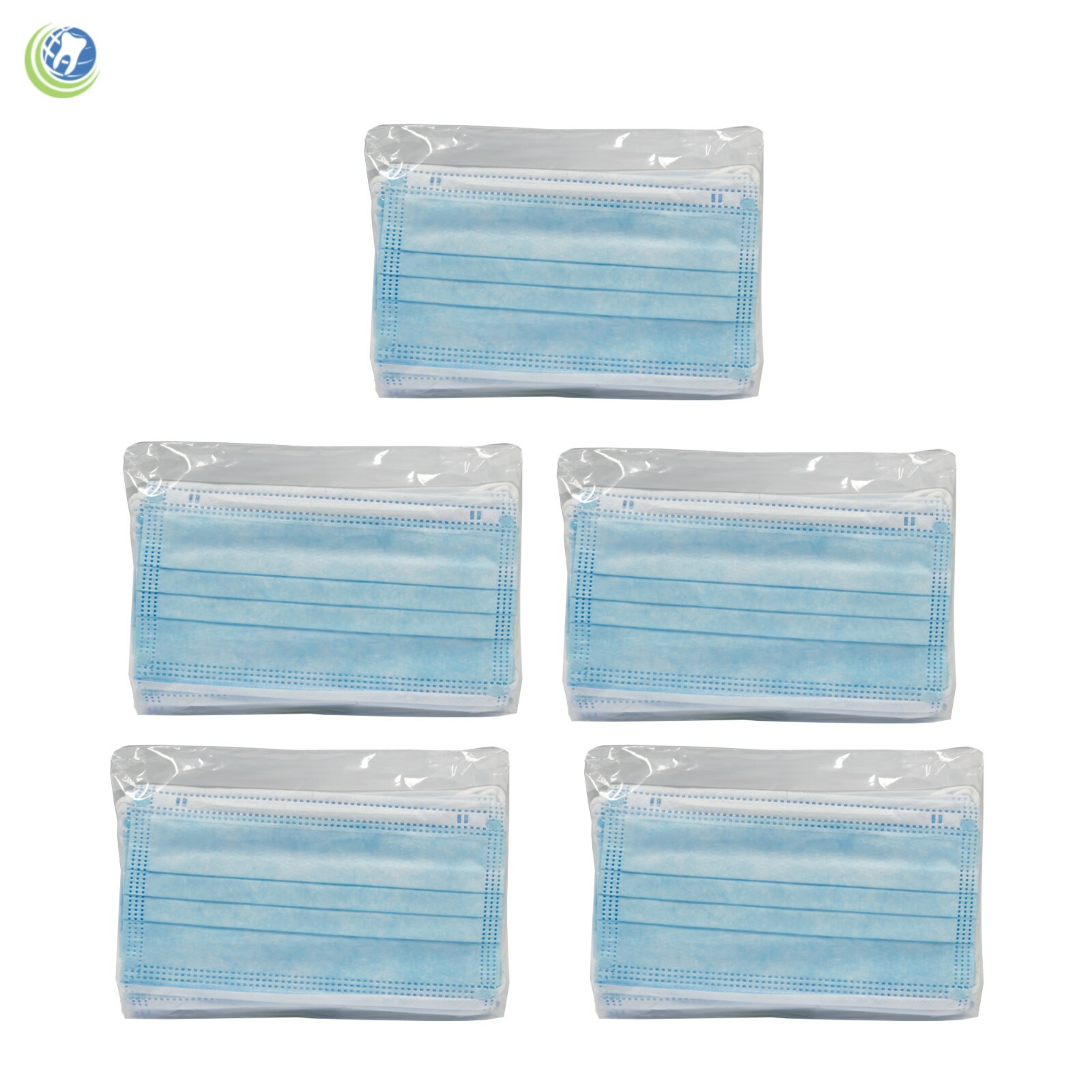 50 PCS 3-Ply Face Mask Non-Medical Surgical Earloop Mouth Nose Cover Sealed Bag