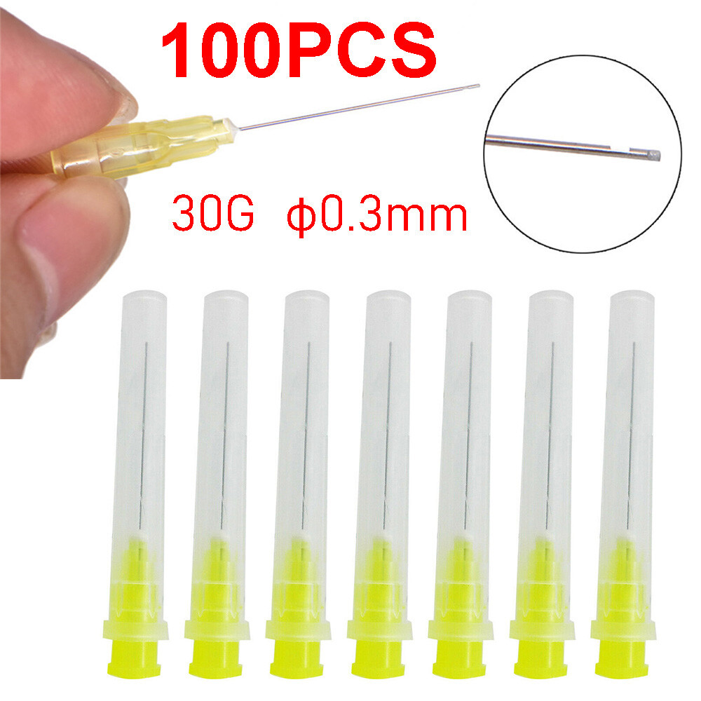 100X Dental Endo Irrigation Needle Tip 30GA End-Closed Side Hole Syringes US##