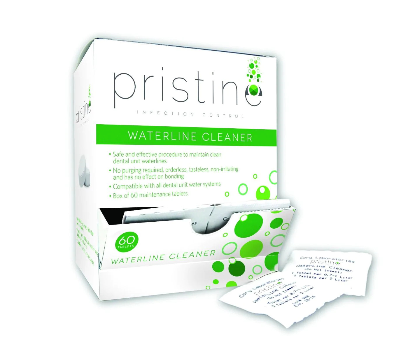 3D Dental Pristine Waterline Cleaner Tablets All Dental Units Box/60 #PRST-WC
