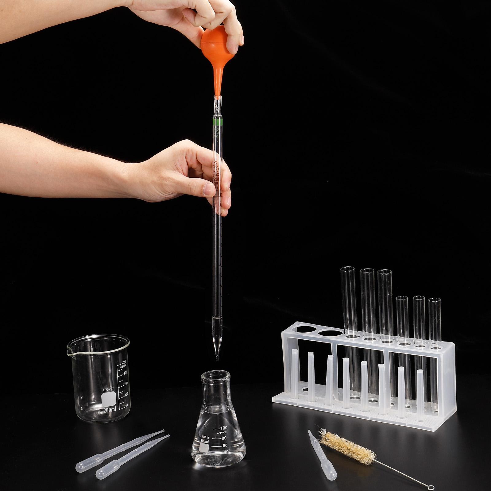 Graduated Dropper Pipettes Kit 50ml Pipette with Rubber Bulb Clear