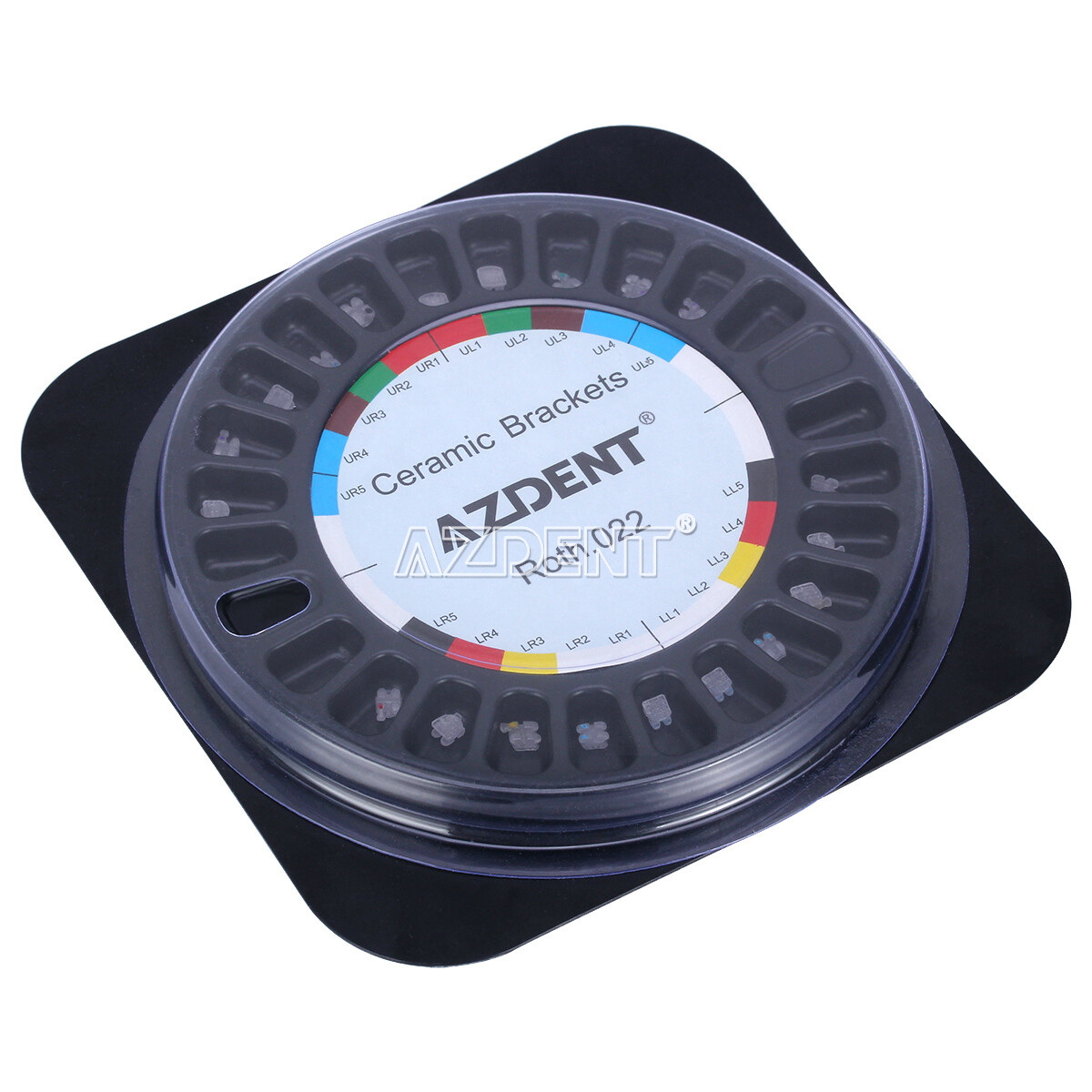AZDENT Dental Orthodontic Ceramic Brackes Braces Roth/MBT .022 Hooks 345