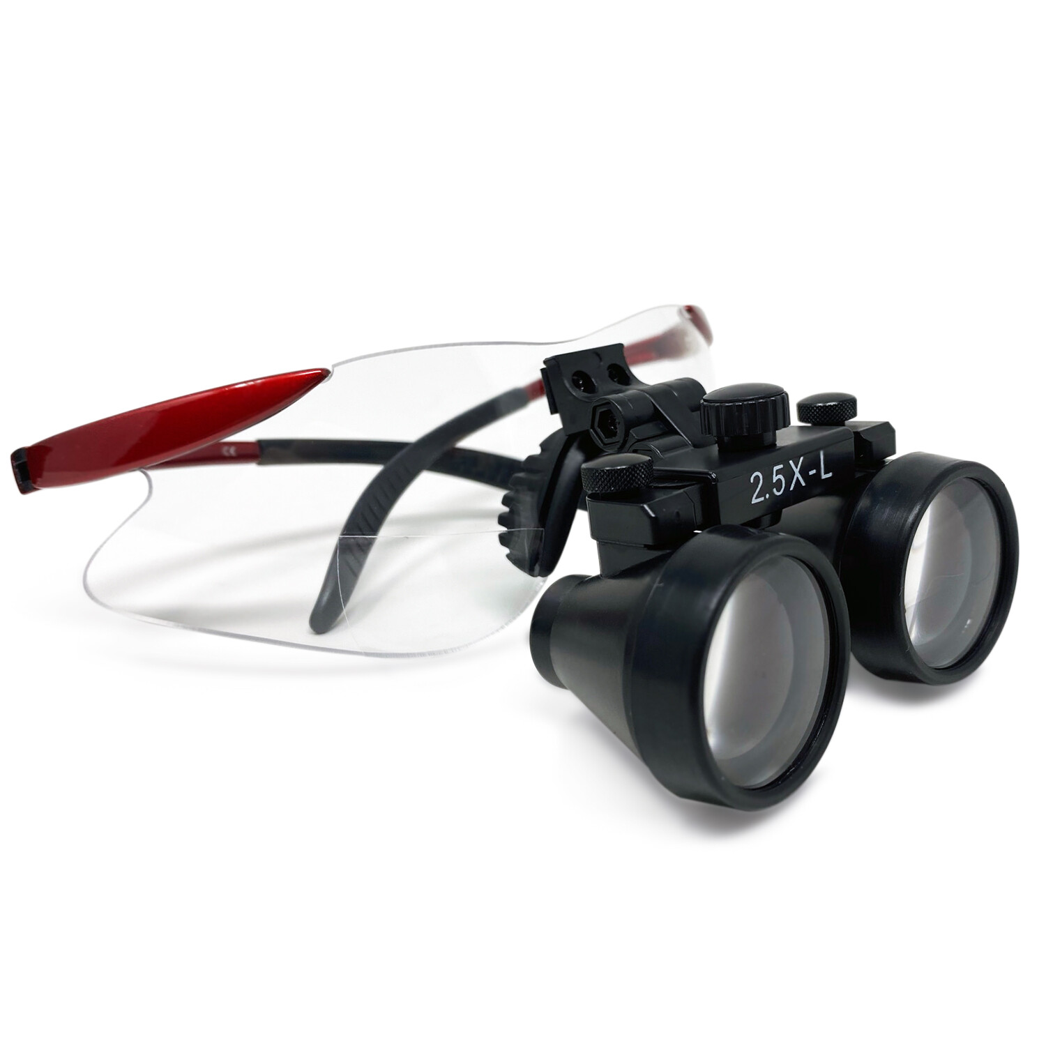 Dental Loupes 2.5X-L Surgical Glasses Binocular Optical Magnification Loupes Red