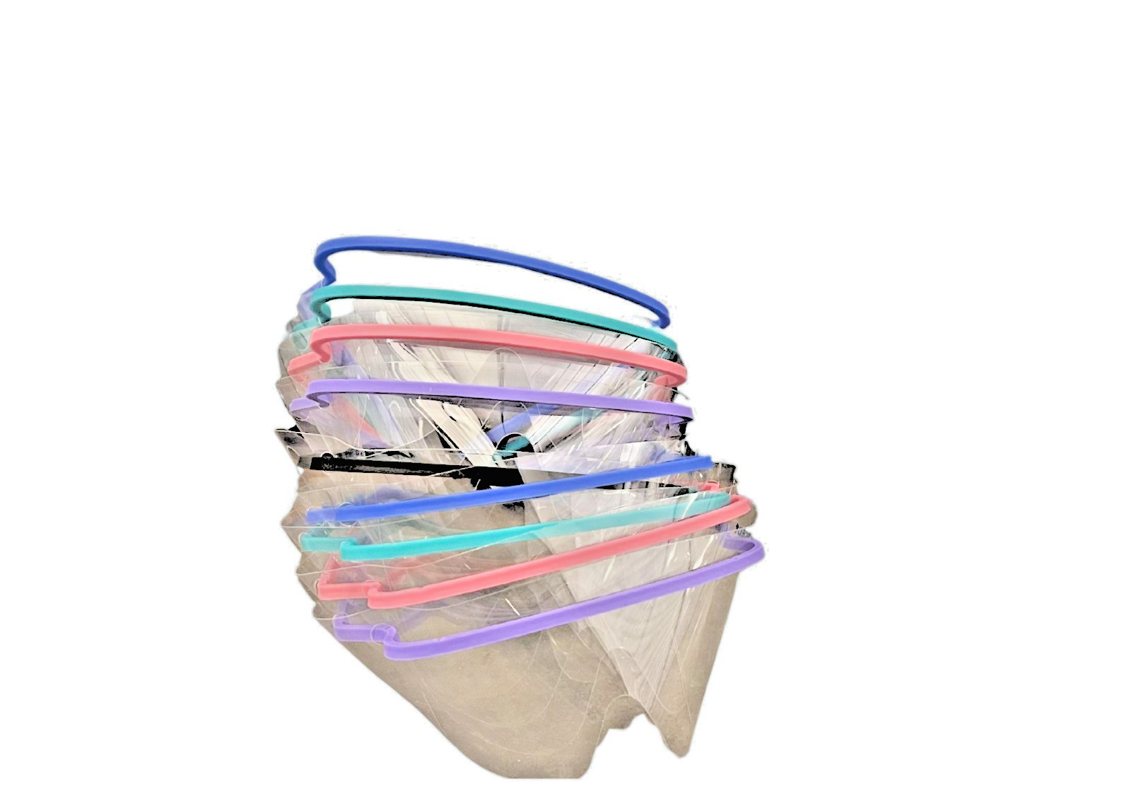Precept disposable eye shields, 50/box, clear anti-fog, assorted colors