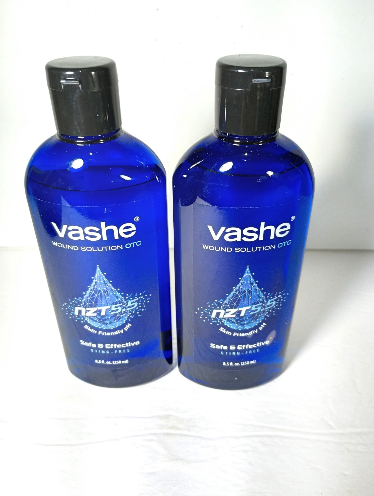 Vashe Wound Solution Pure Hypochlorous Acid-Preserved Wound Cleanser 8 oz 2pack