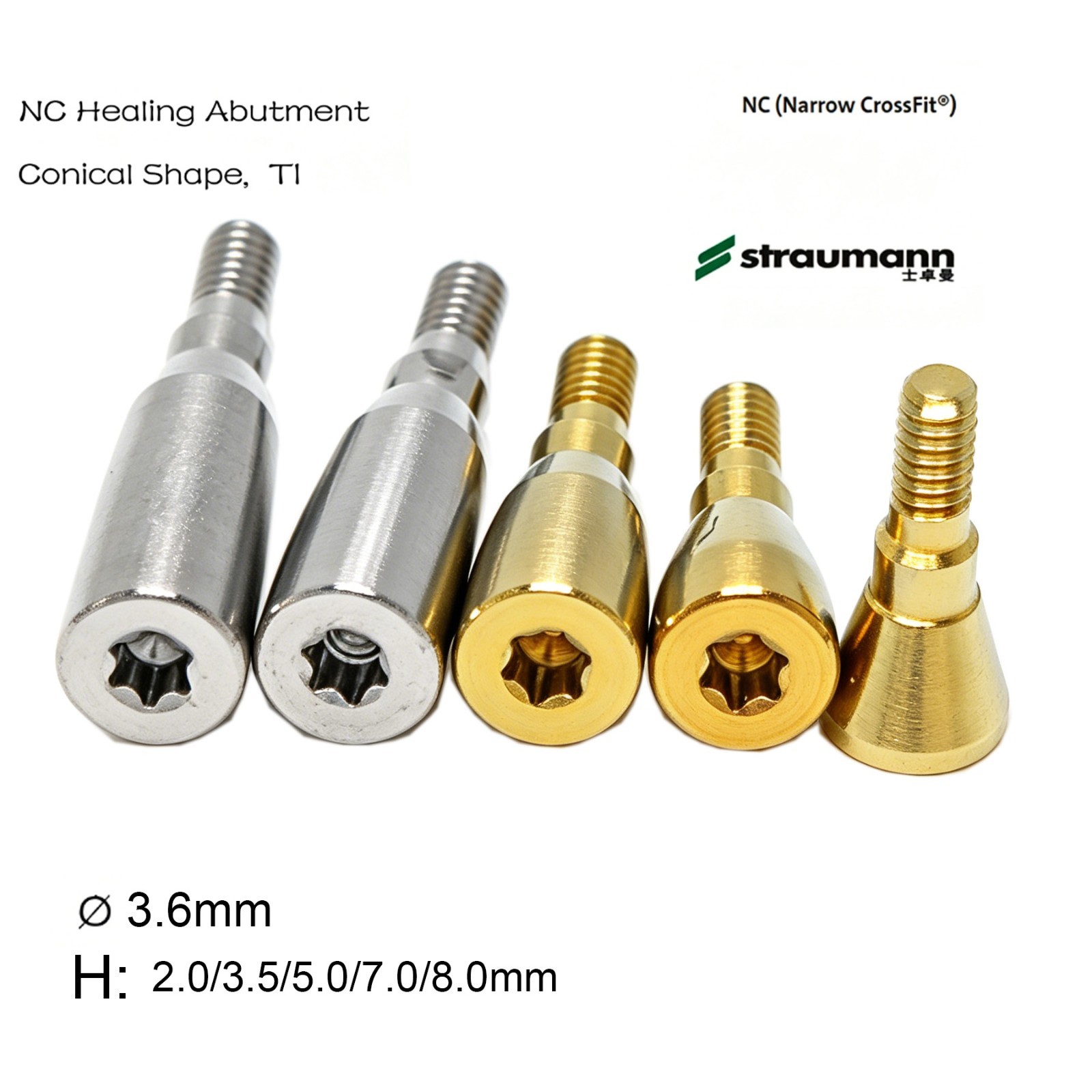 5Pcs US Dental Healing Abutment Closure Screw Fit Straumann ITI NC RC B0ne Level