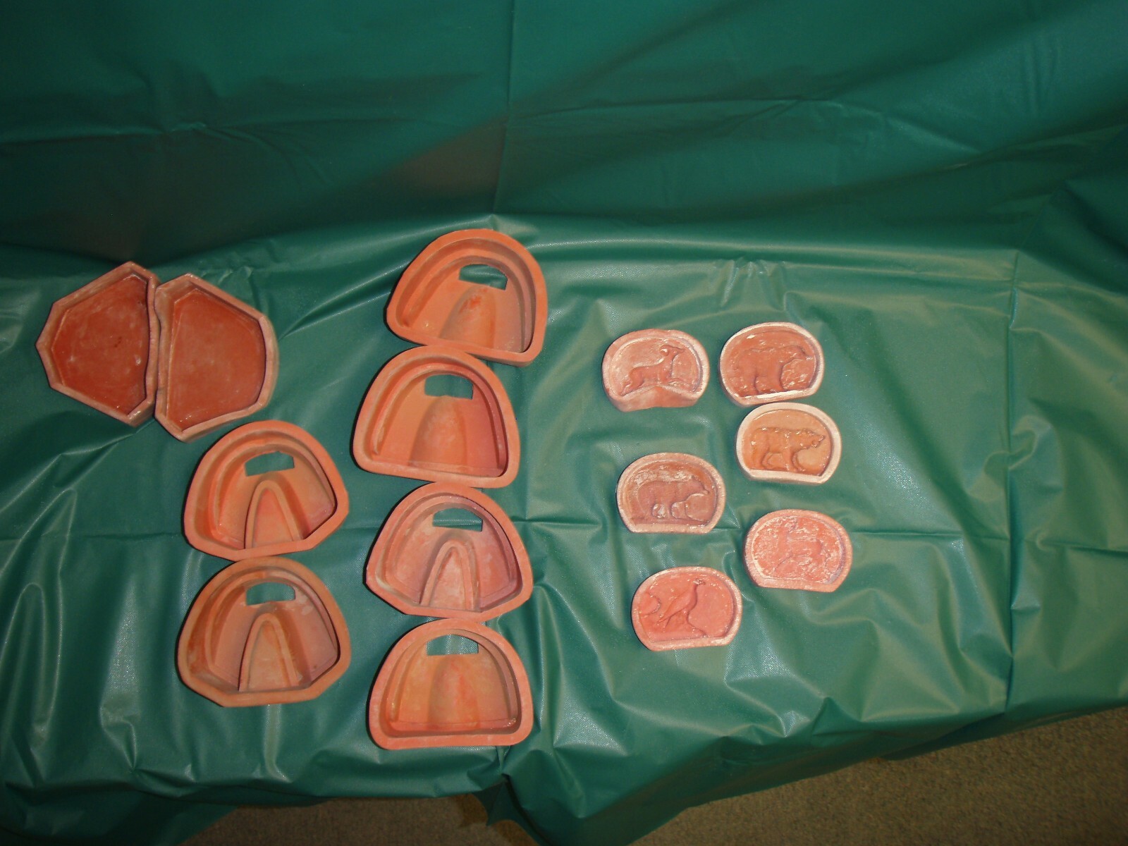 Used Dental Rubber Molds for bases Plus Animals