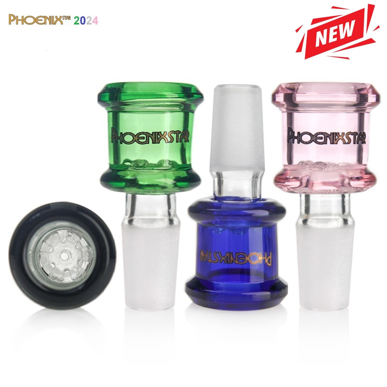 Phoenix Star 14mm Glass Bong Bowl With 7-hole unique Filter Screen New 4 2024