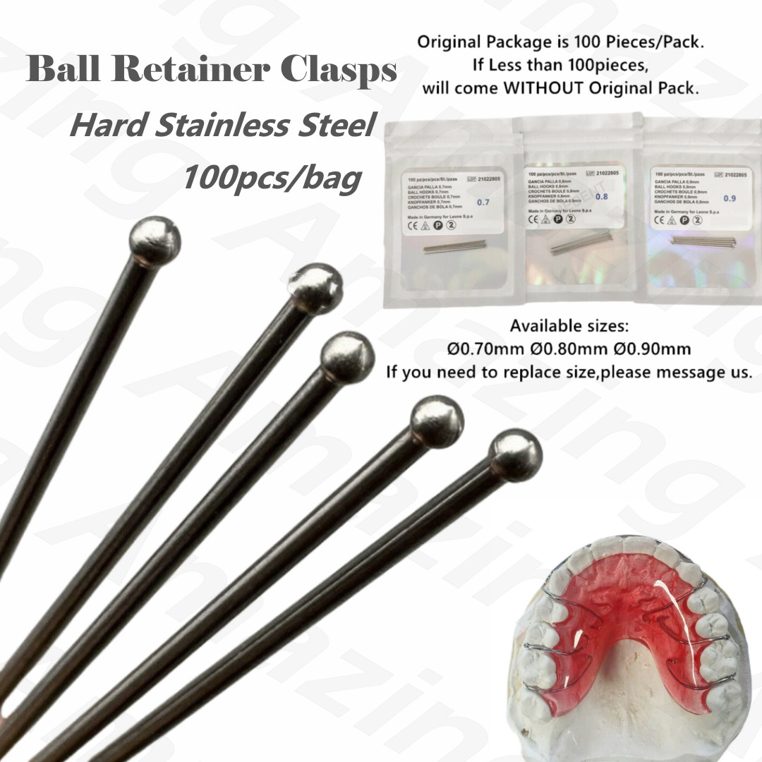 Dental Ortho Ball Retainer Clasps Hold Position Appliance Dentaurum 0.7/0.8/0.9