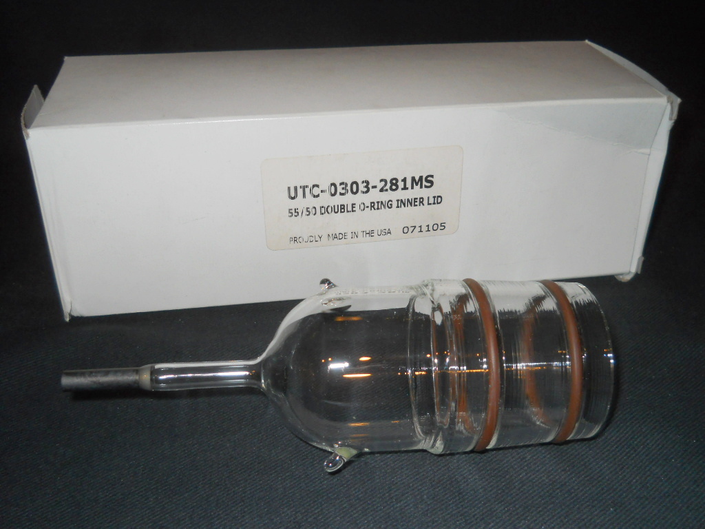 Chemglass 55/50 Double O-Ring Joint with Hooks to 1/4″ Kovar Graded Seal Adapter