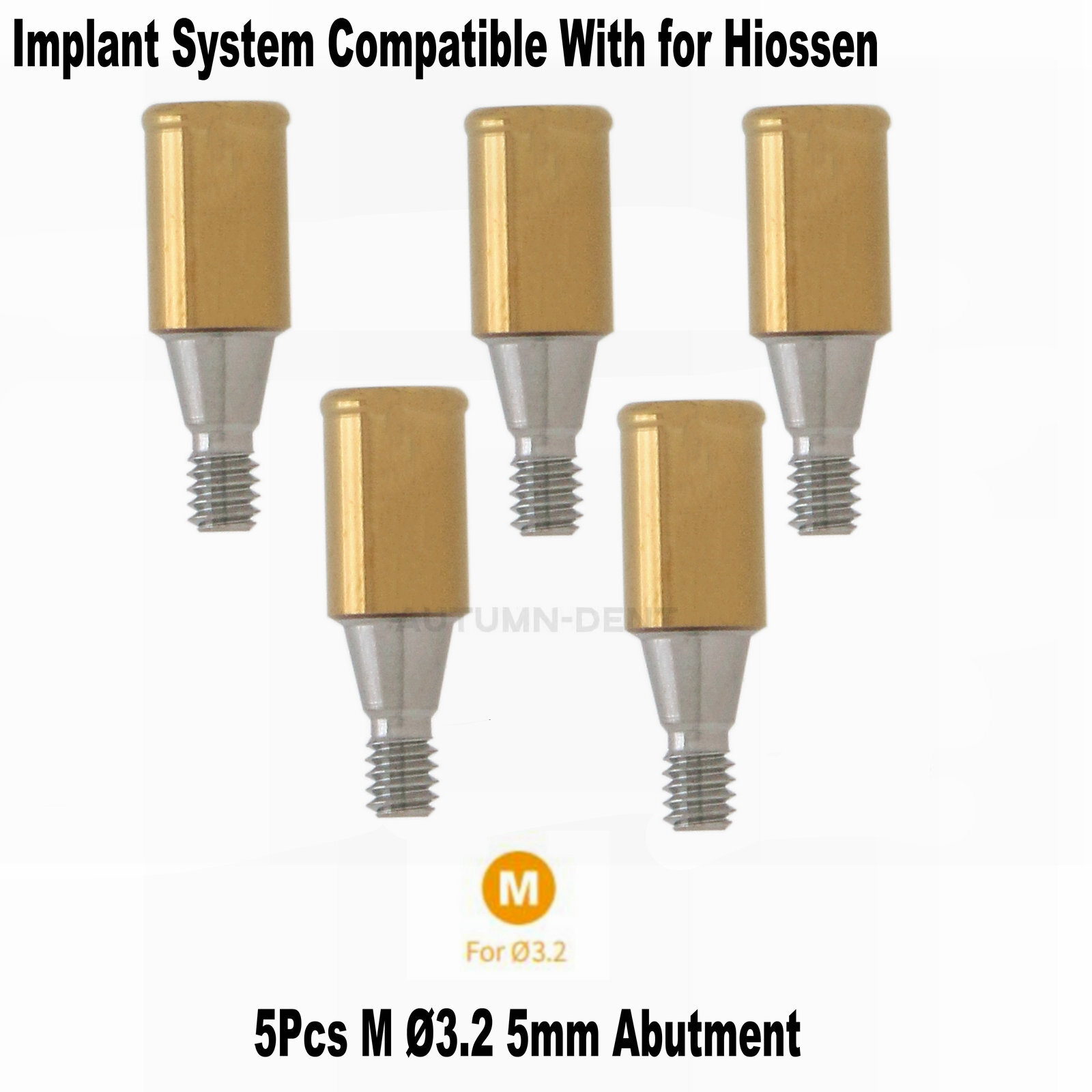 Dental Mini Ø3.2 Regular Attachment Abutments Male Caps for Hiossen 3/4/5mm