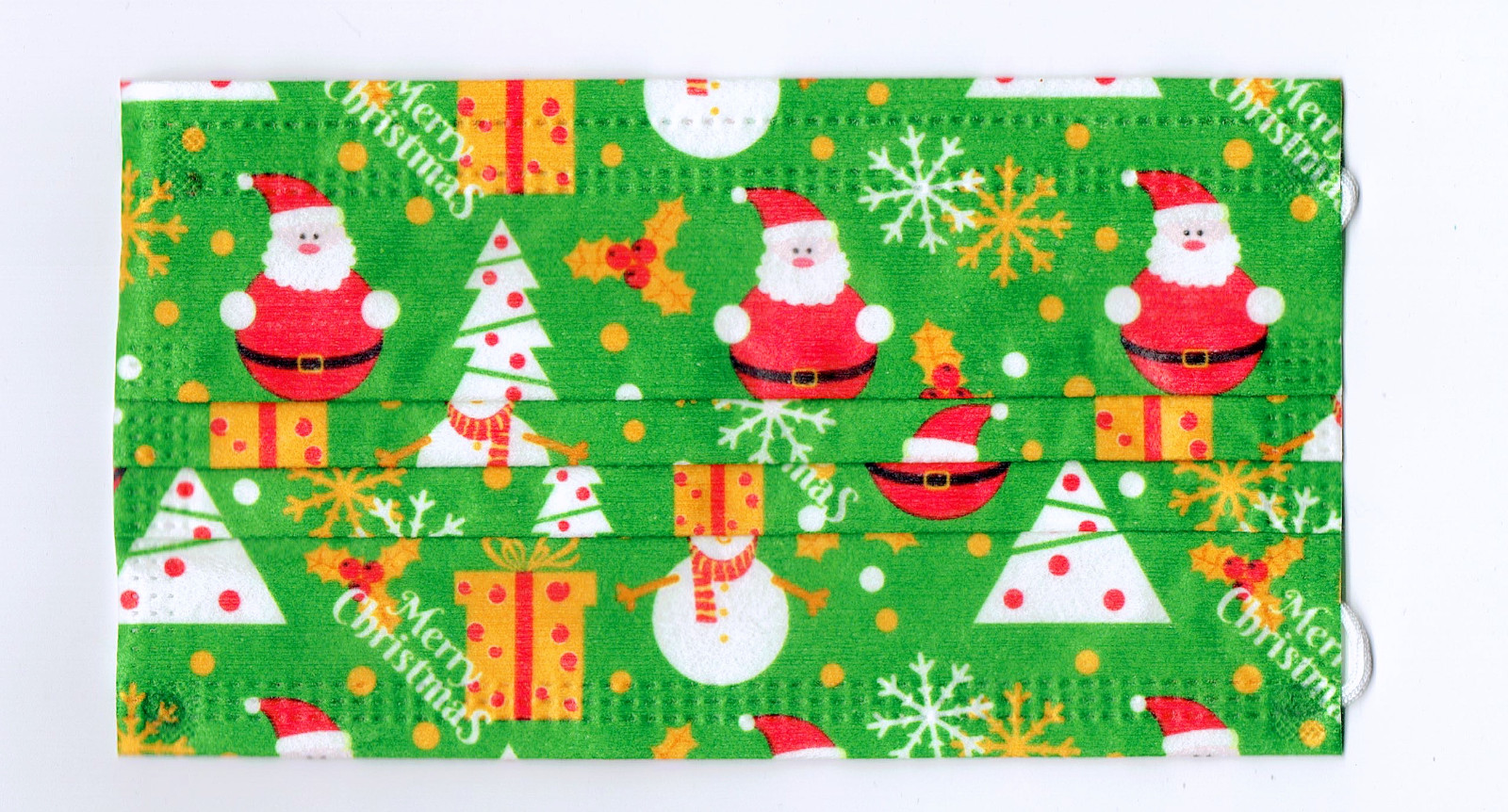 [50 Pcs] 3ply patterns Disposable Face Mask 3 Ply Earloop Christmas Mouth Cover