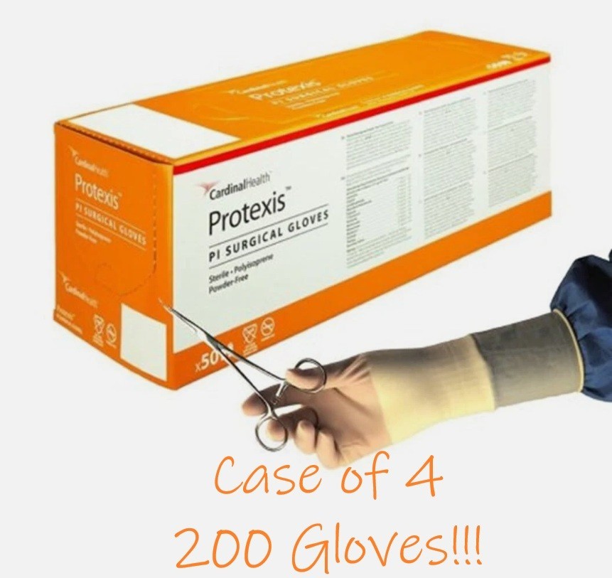 4 – Protexis PI Polyisoprene Powder-Free Surgical Gloves Size: 7.5 2D72PT75X